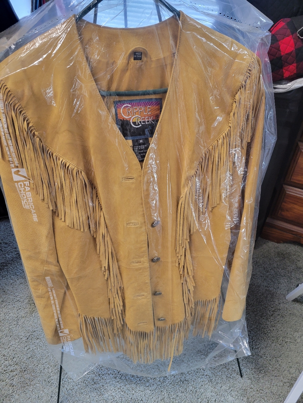 Cripple Creek Women’s Mustard Suede Fringe Jacket